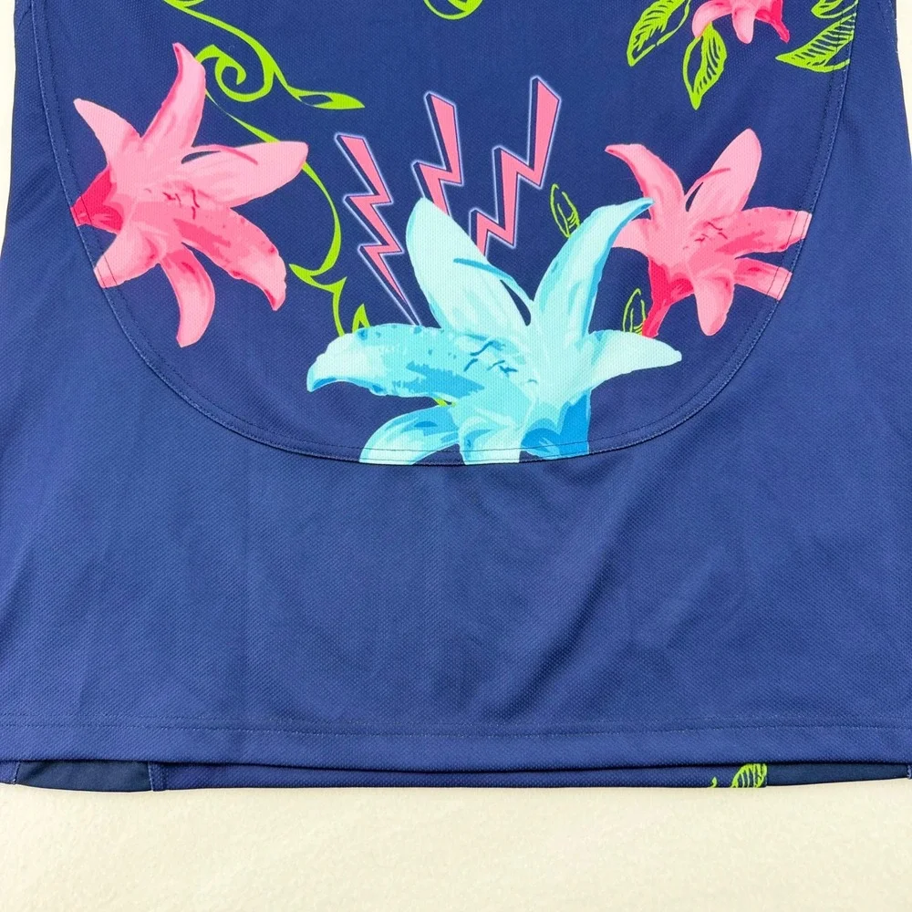 Adidas Stade Francais Paris Rugby Jersey Mens L Floral Lightning Lily France